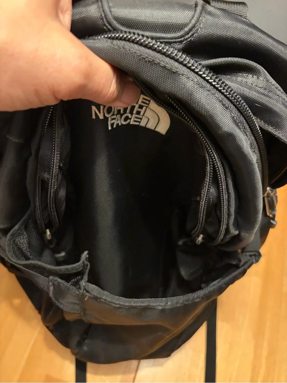 The North Face Black Sweeper Backpack with Mesh Side Pockets